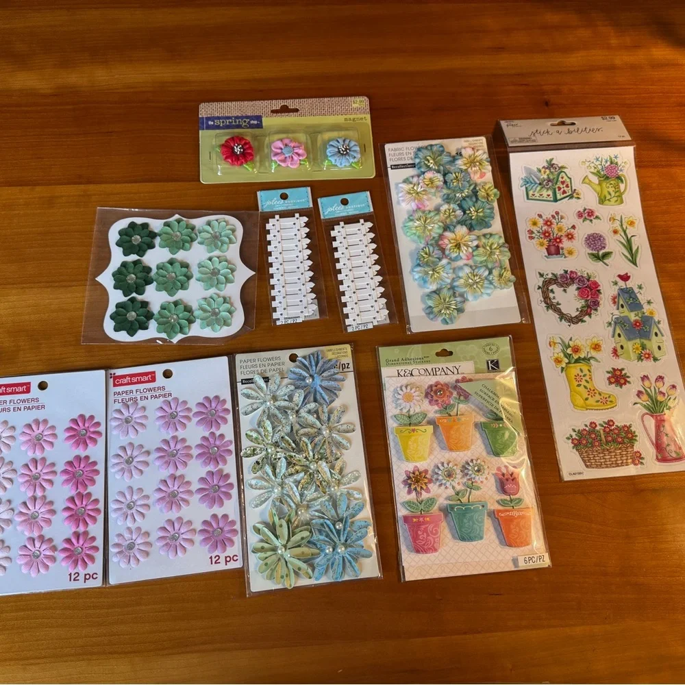 Colorful Craft Embellishments Set. - Picture 1 of 8
